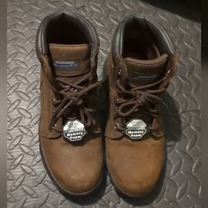 Authentic Sketchers steel toed boots, relaxed fit. 7.5 🥾